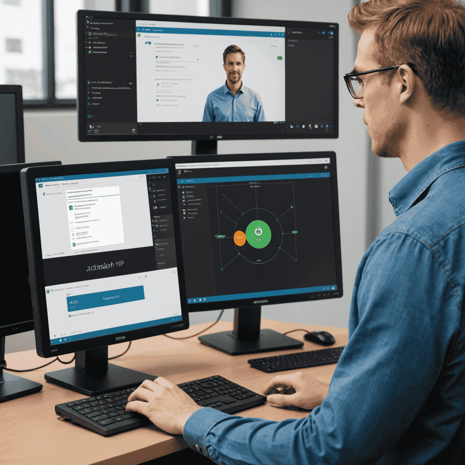 Démonstration de l'interface d'accès à distance d'Advanced IP Scanner, montrant une connexion active à un ordinateur distant